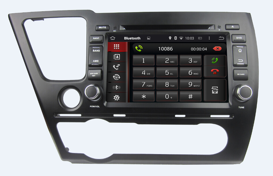 Navigatie Honda civic hybrid vanaf 2013 8 inch android 4.4 dvd